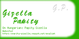 gizella papity business card